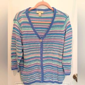 NWOT APPLESEED'S PETITE LARGE COTTON KNIT CARDIGAN SWEATER!